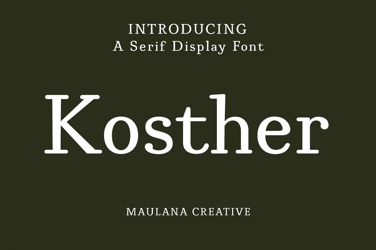 Kosther Classic Serif Fontcover image.