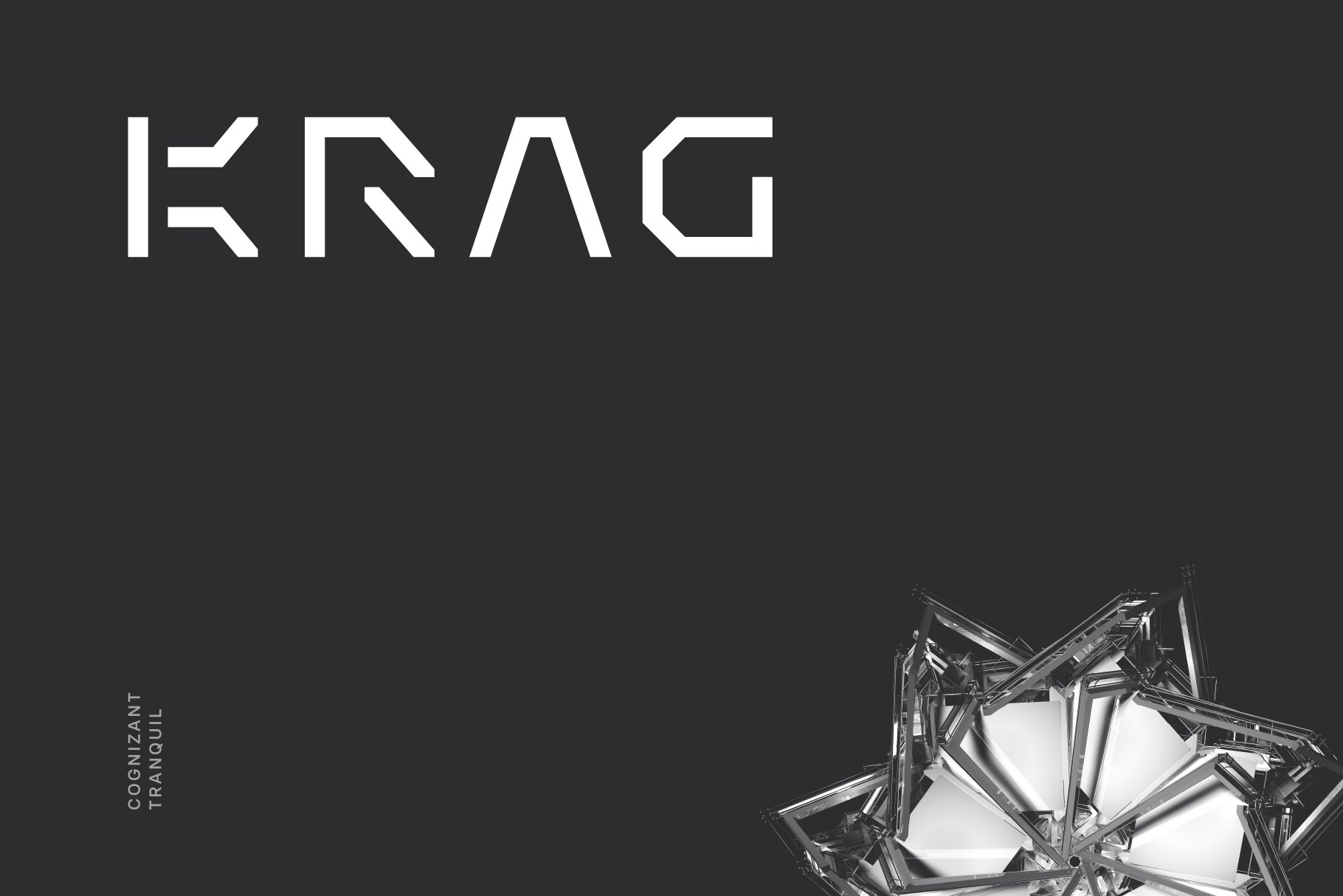 Krag Futuristic Tech Font cover image.