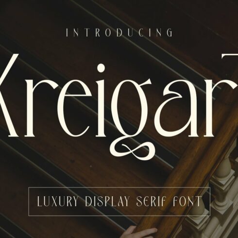 Kreigart Luxury Display Serif Font cover image.