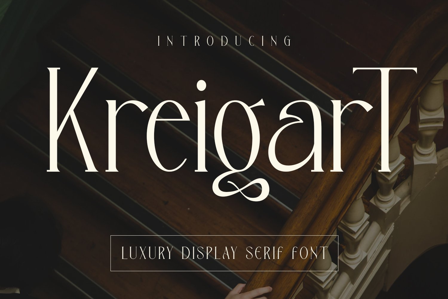 Kreigart Luxury Display Serif Font cover image.