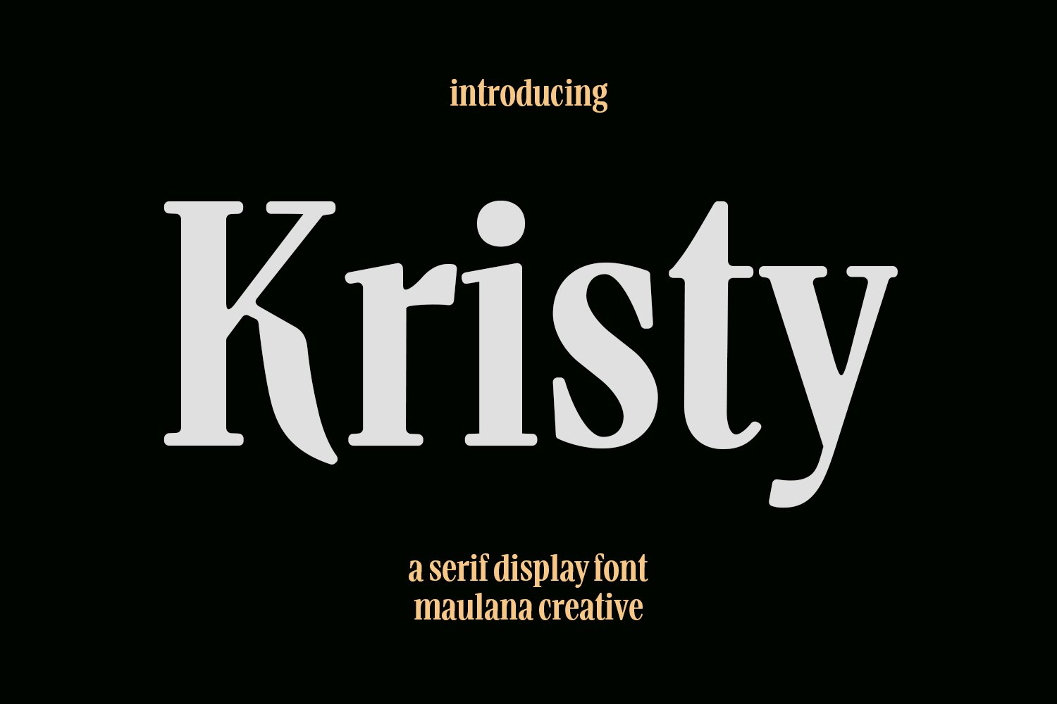 Kristy Serif Display Font cover image.