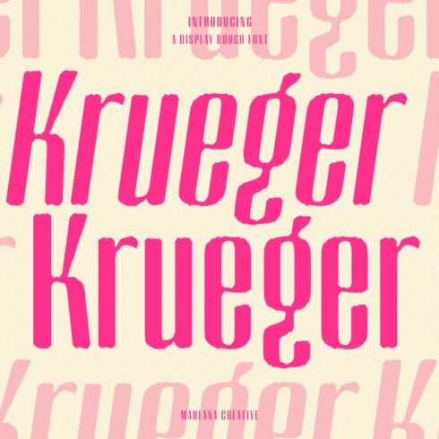 Krueger Sans Display Font cover image.