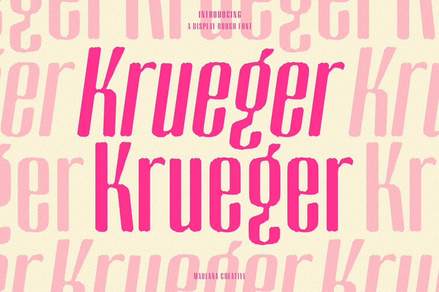 Krueger Sans Display Font cover image.
