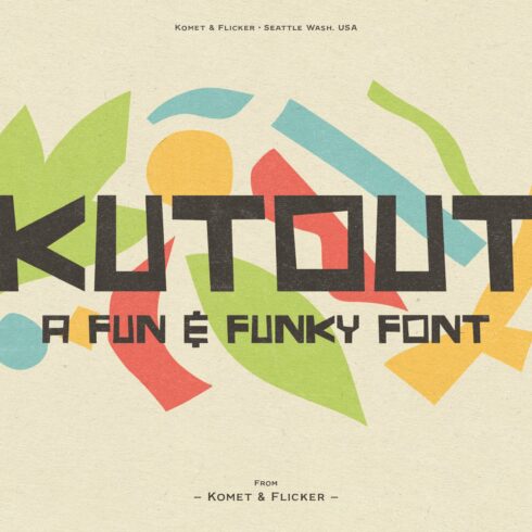 KutOut - A Fun Display Font cover image.