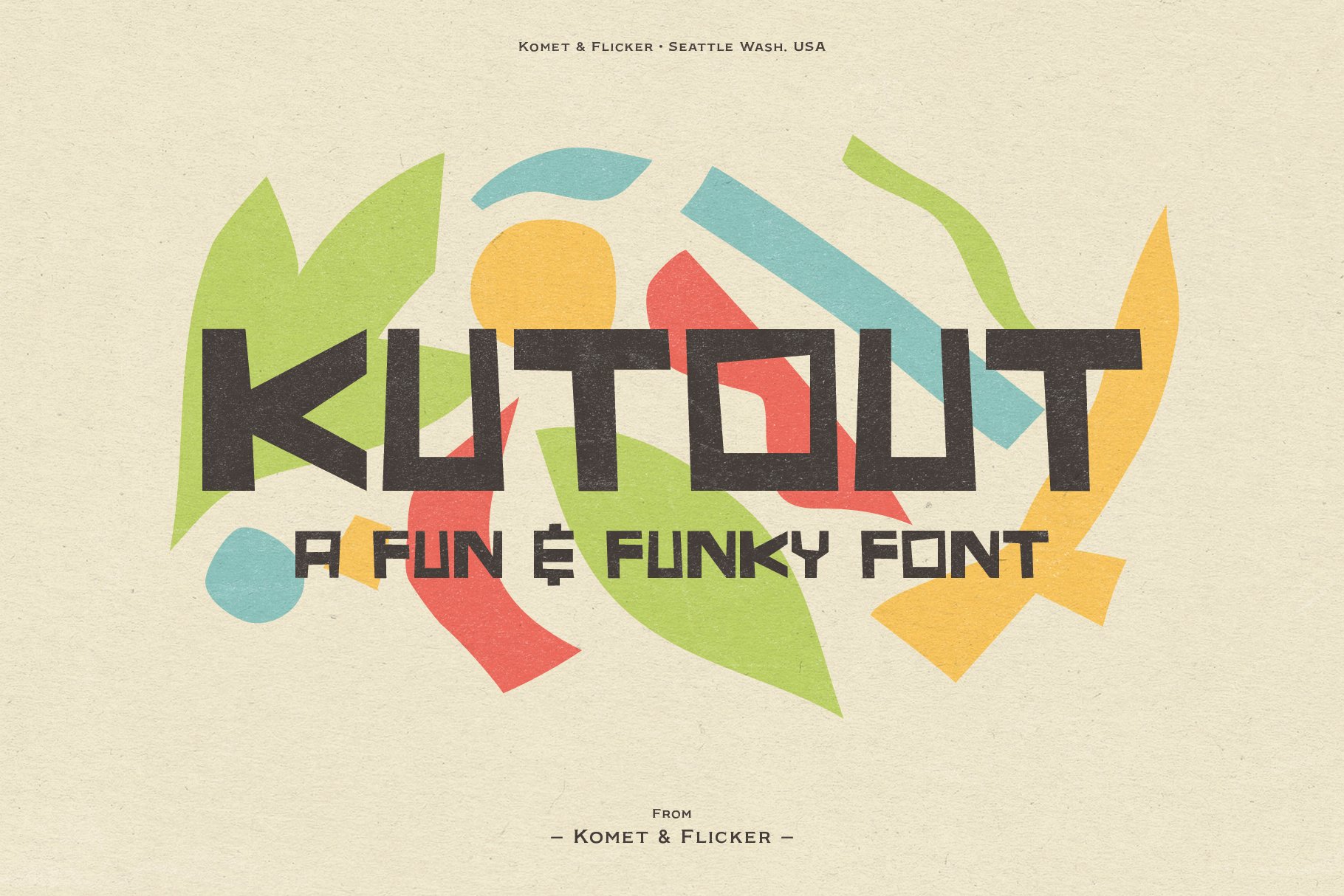 KutOut - A Fun Display Font cover image.