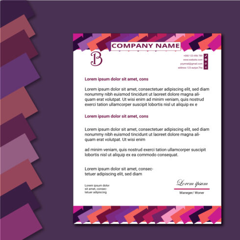 2 Corporate letterhead Template Bundles Design cover image.