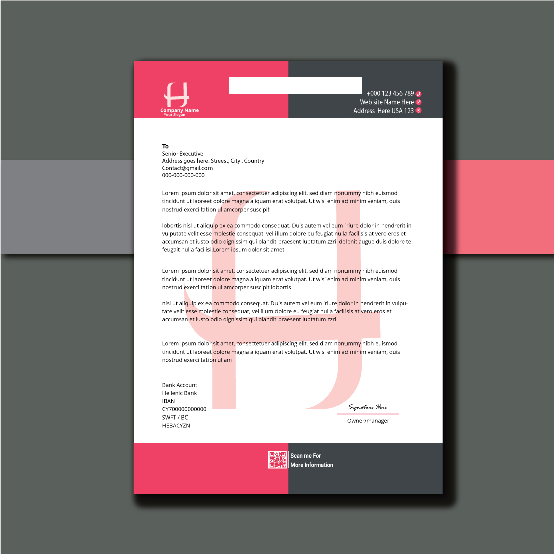 2 Corporate letterhead Template Bundles Design preview image.