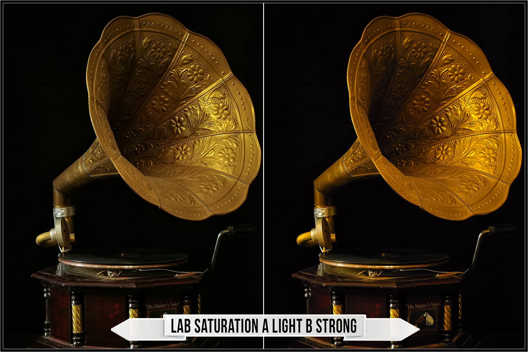 lab saturation a light b strong 654
