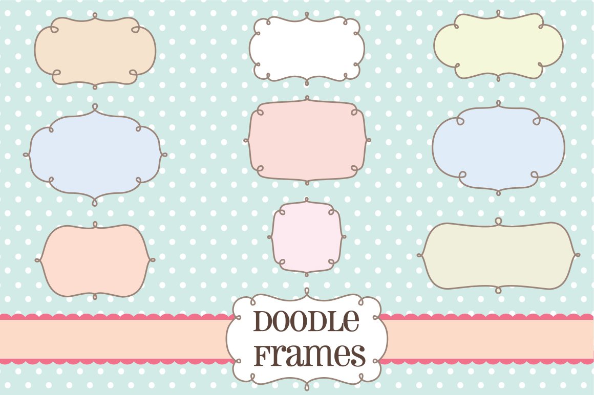 Retro Label Frames Shapes Set No 18cover image.