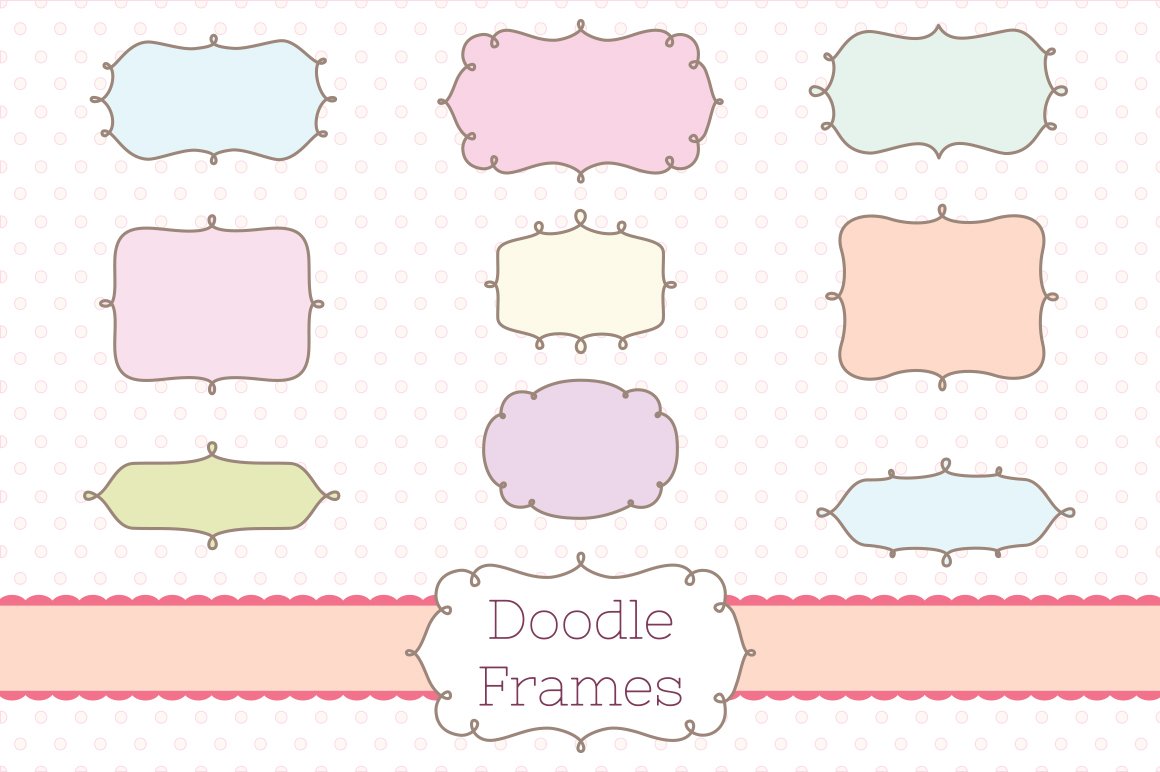 Retro Label Frames Shapes Set No 19cover image.