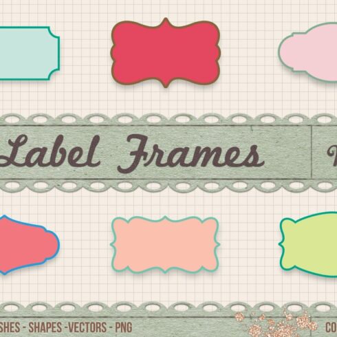 Retro Label Frames Shapes Set No 21cover image.