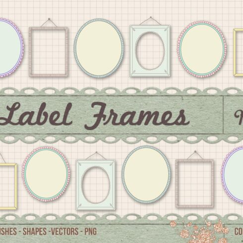Retro Label Frames Shapes Set No 25cover image.