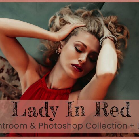 Lady In Red Photoshop Actions Presetcover image.