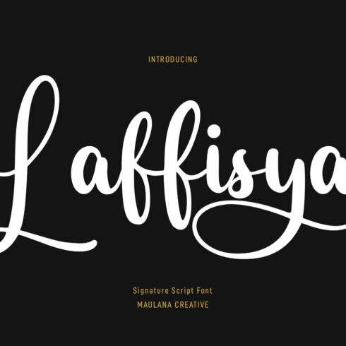 Laffisya Beauty Script Font cover image.