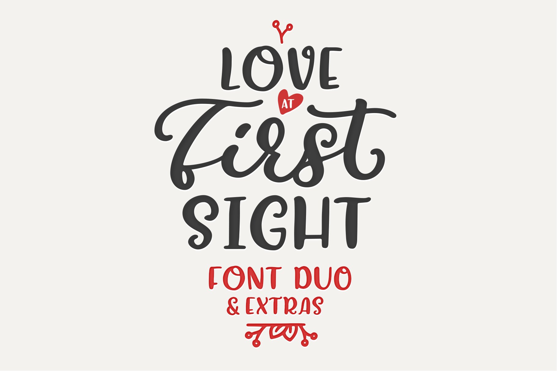 Love At First Sight Font Duo &Extras cover image.