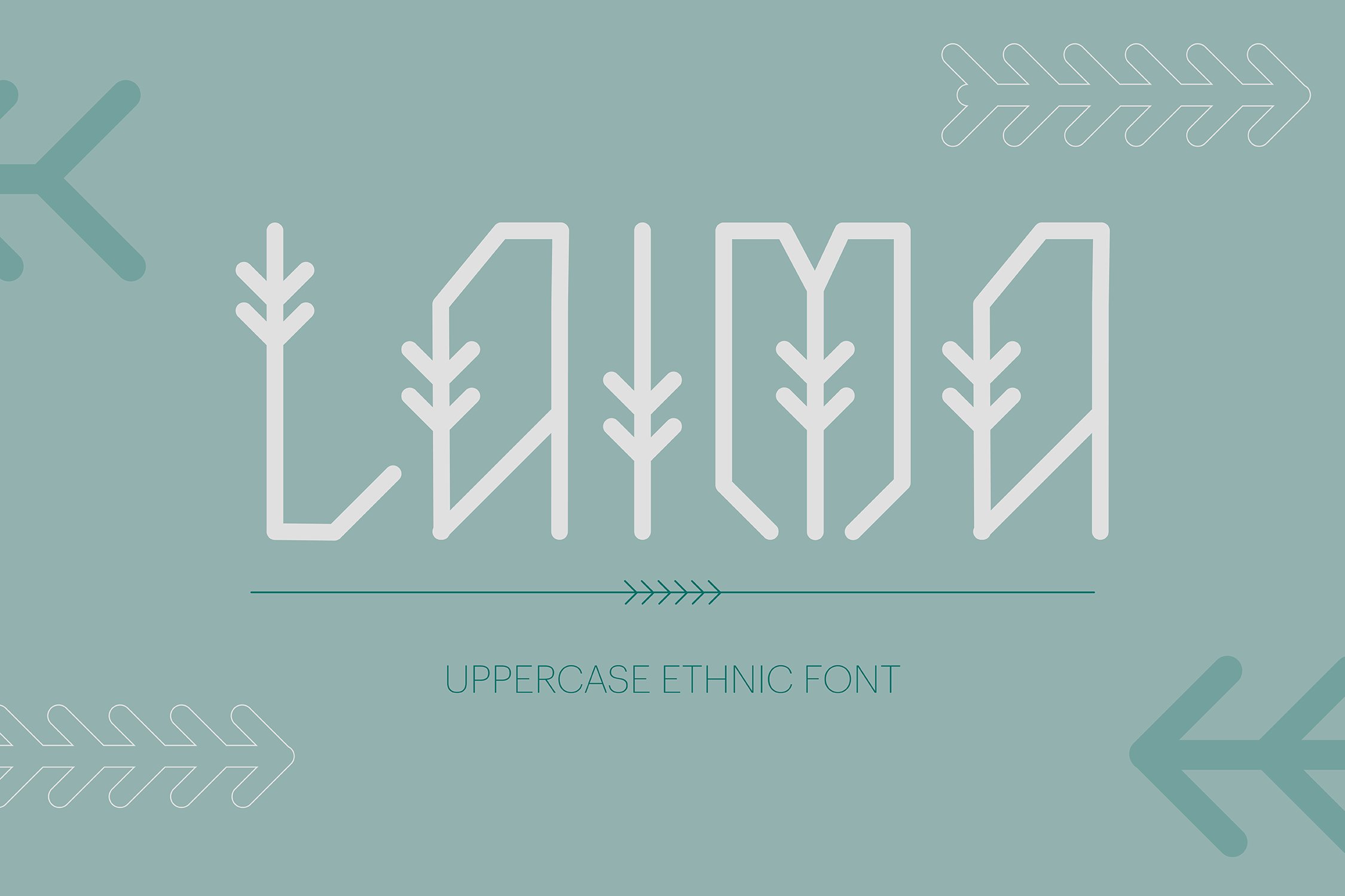 Laima Uppercase Ethnic Font cover image.