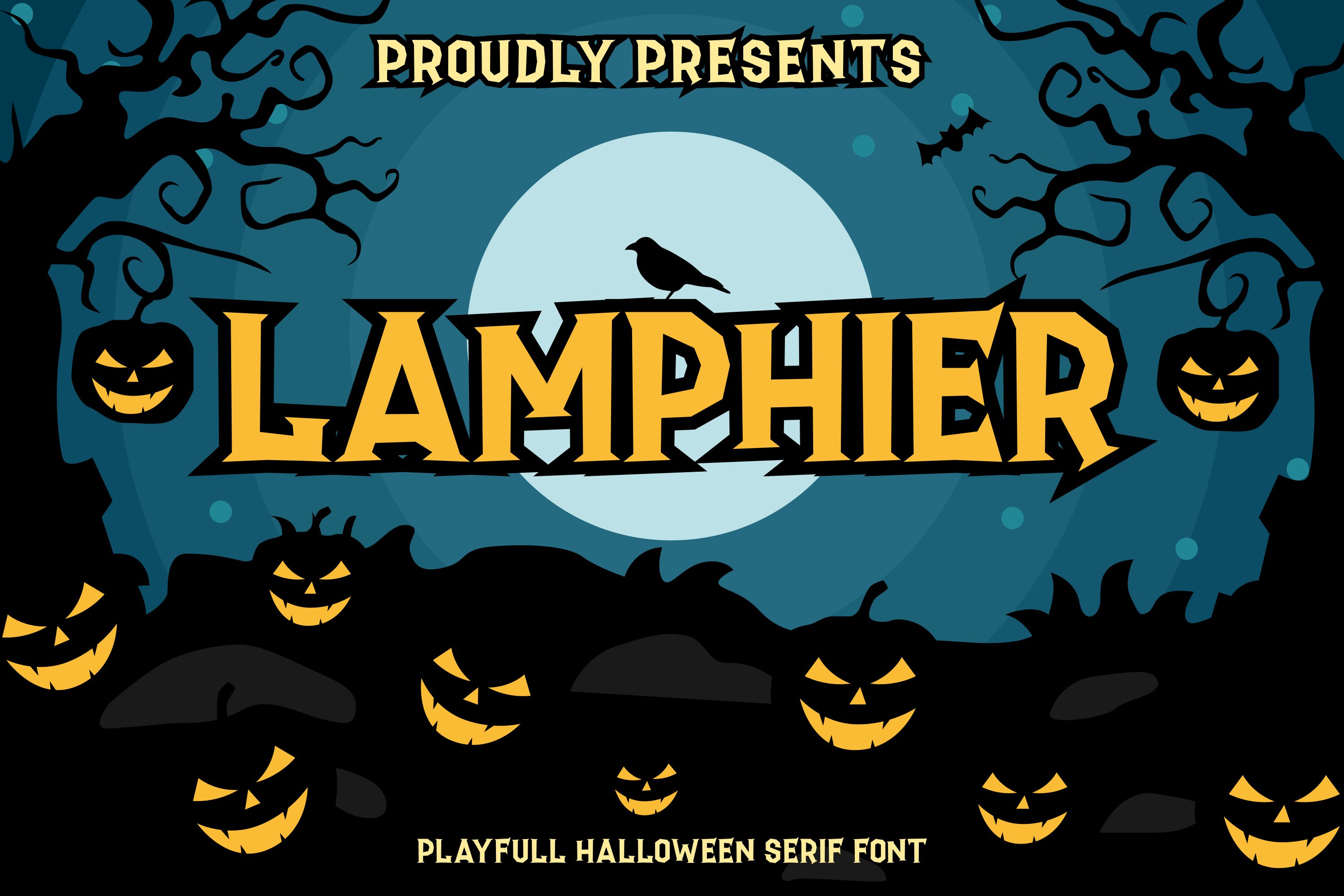 Lamphier Horror Display Font cover image.