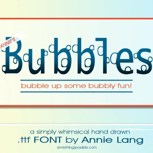 Annie's Bubbles Font cover image.