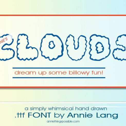 Annie's Clouds Font cover image.