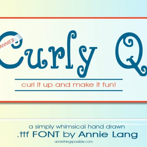 Annie's Curly Q Font cover image.