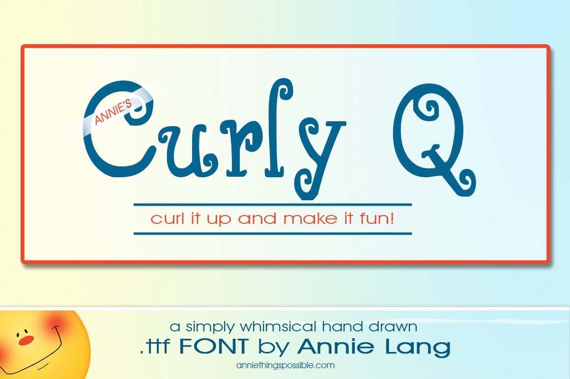 Annie's Curly Q Font cover image.