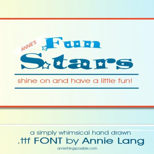 Annie's Fun Stars Font cover image.