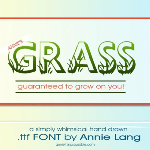 Annie's Grass Font cover image.