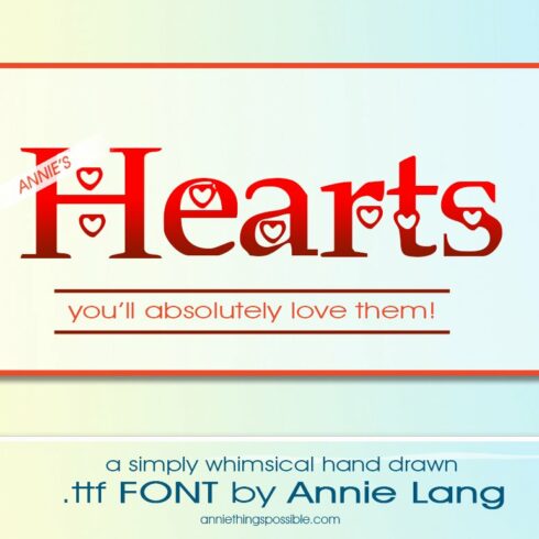 Annie's Hearts Font cover image.