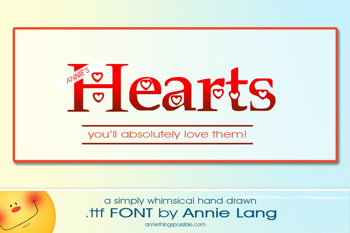 Annie's Hearts Font cover image.