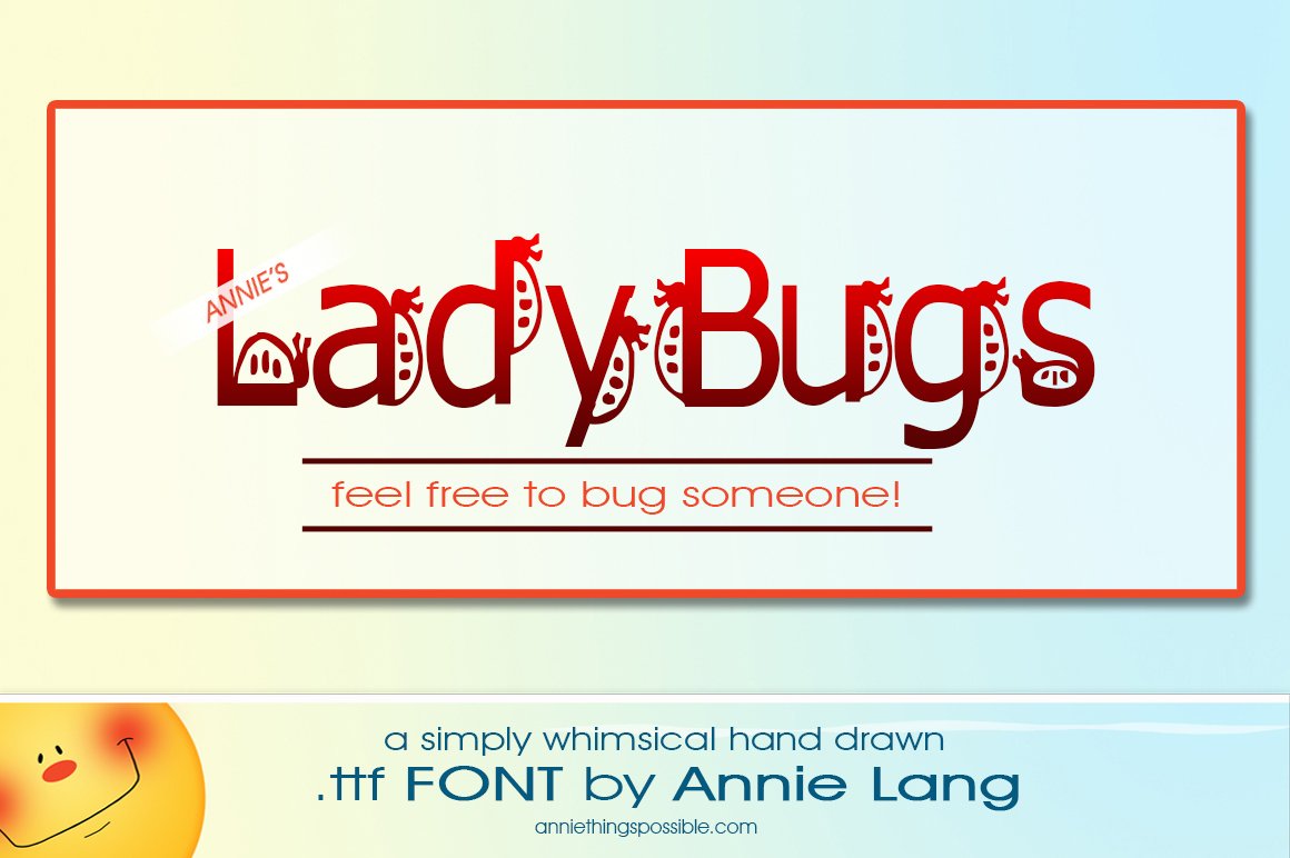 Annie's LadyBugs Font cover image.