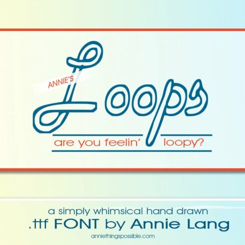 Annie's Loops Font cover image.
