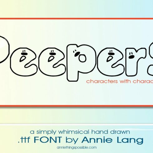 Annie's Peepers Font cover image.
