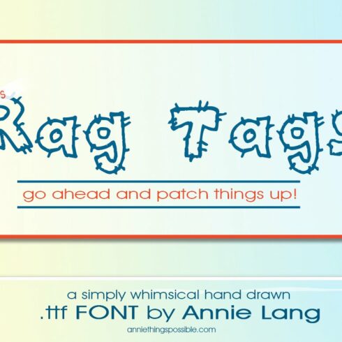 Annie's Rag Tag Font cover image.