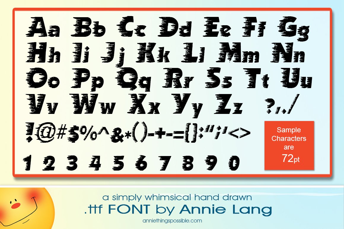 Annie's Windy Font preview image.