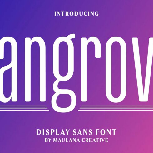Langrove Sans Condensed Display Font cover image.