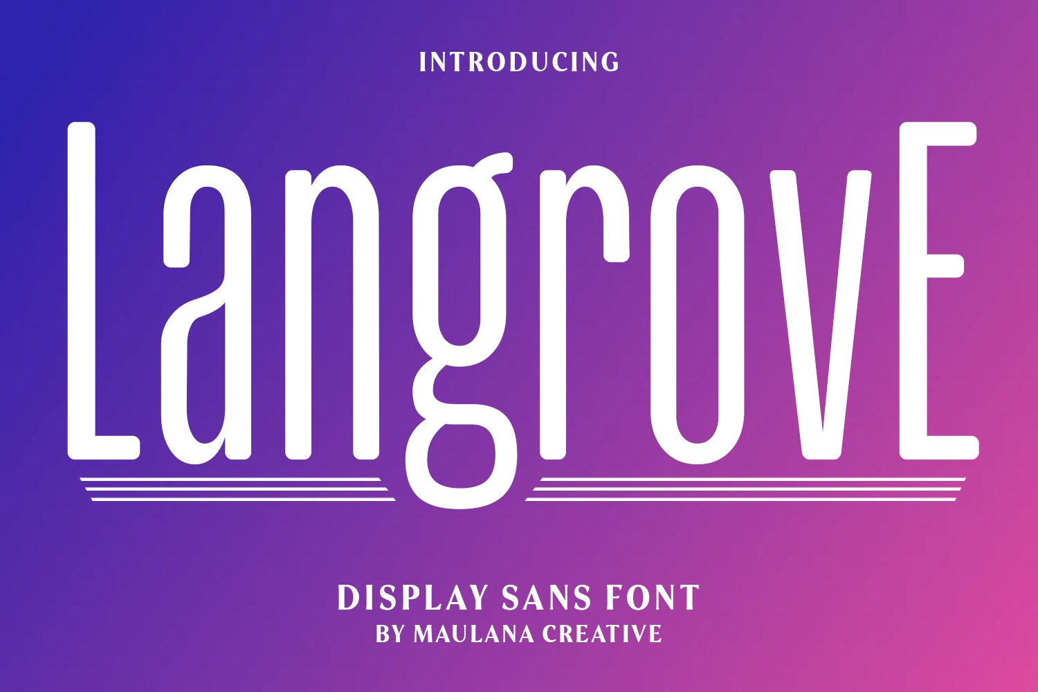 Langrove Sans Condensed Display Font cover image.