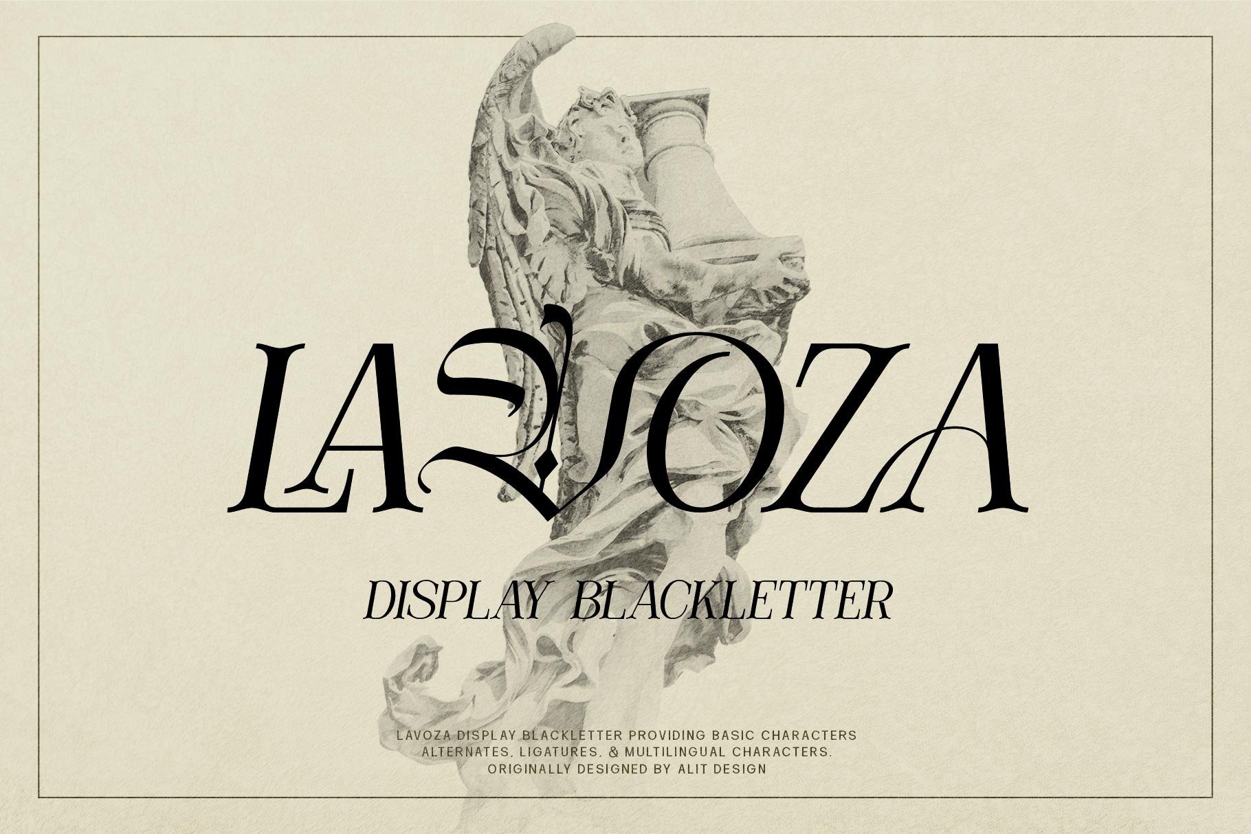 Lavoza typeface cover image.