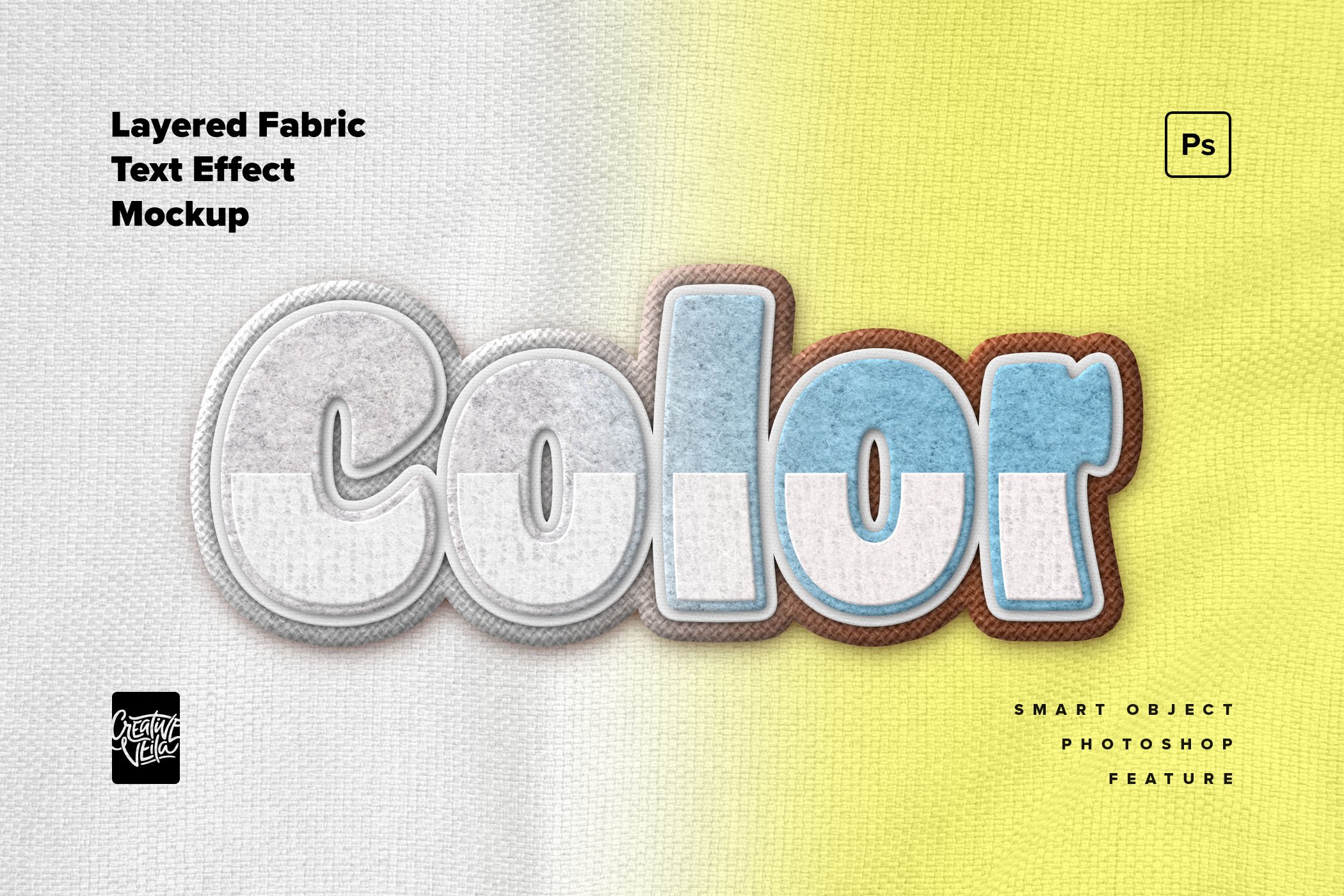 Layered Fabric Text Effect Mockuppreview image.