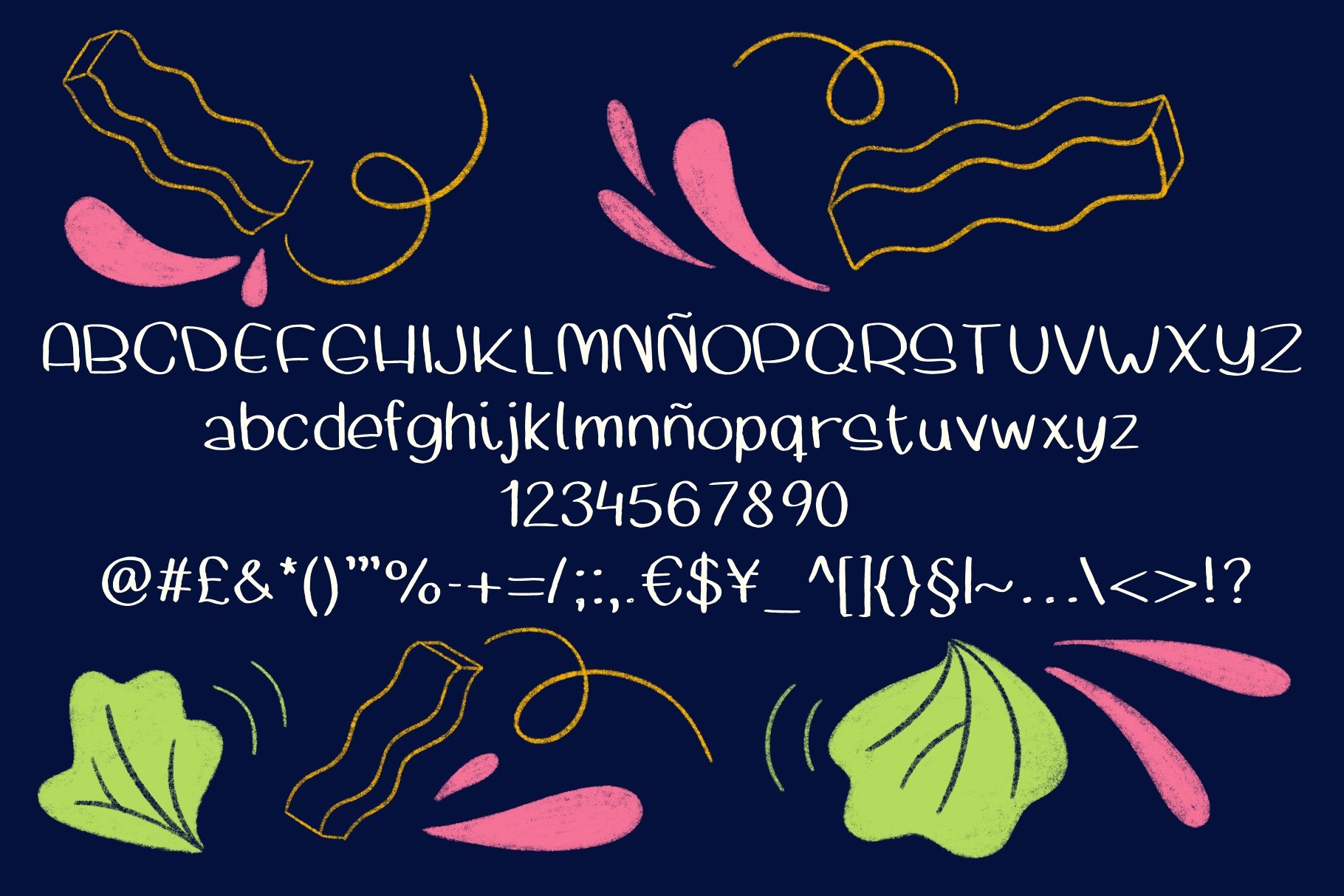 Lazy Saturday font preview image.