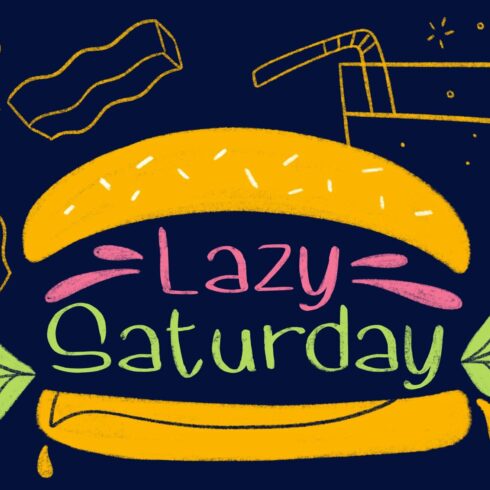 Lazy Saturday font cover image.