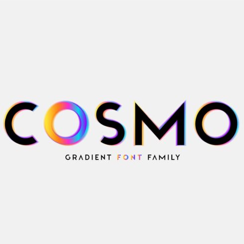 Cosmo. OTF-SVG Hologram family. cover image.