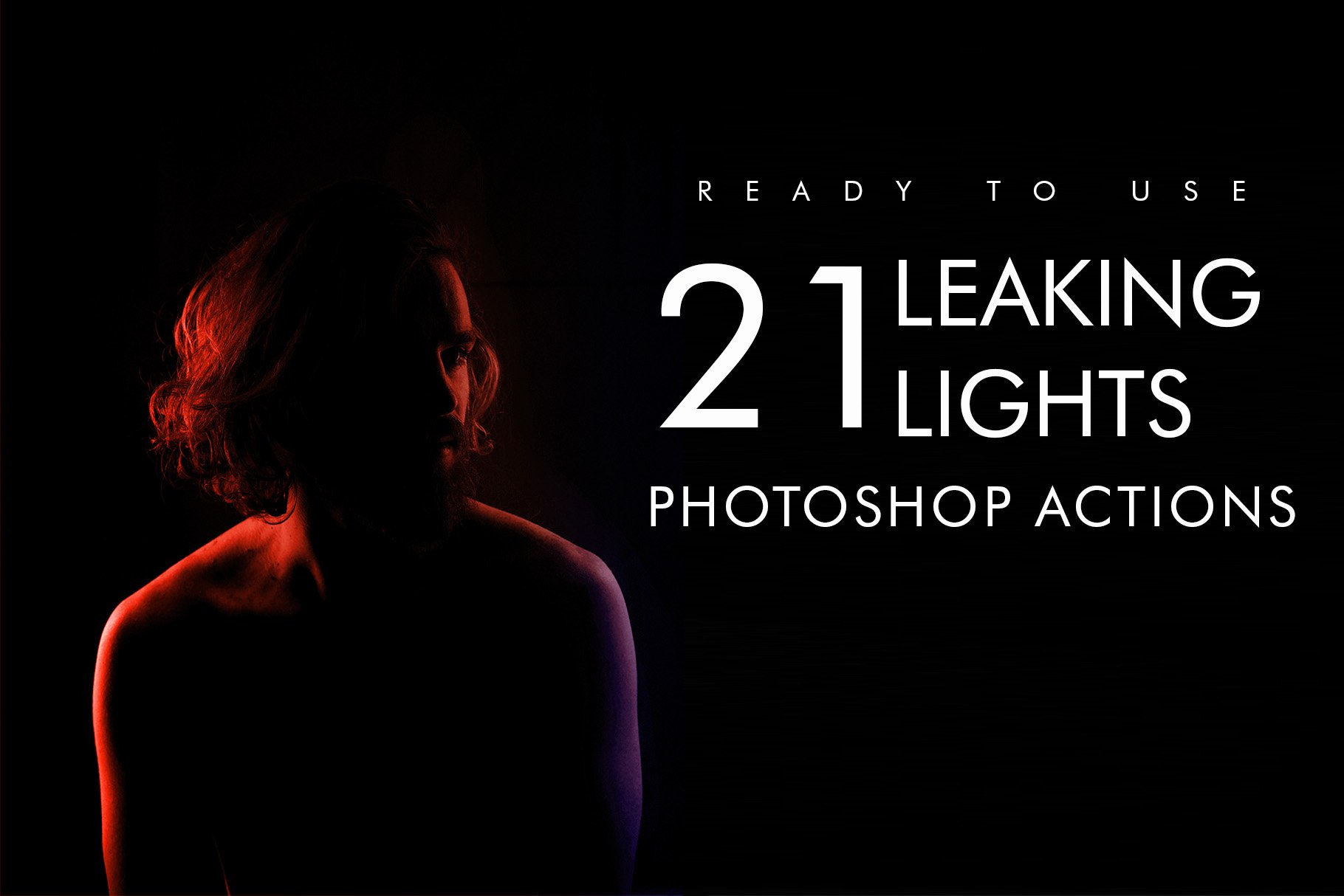 21 Leaking Lights Photoshop Actioncover image.