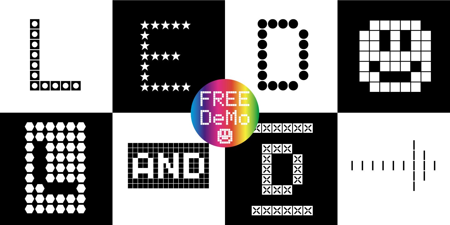 led pixel type specimen by typo graphic design 790