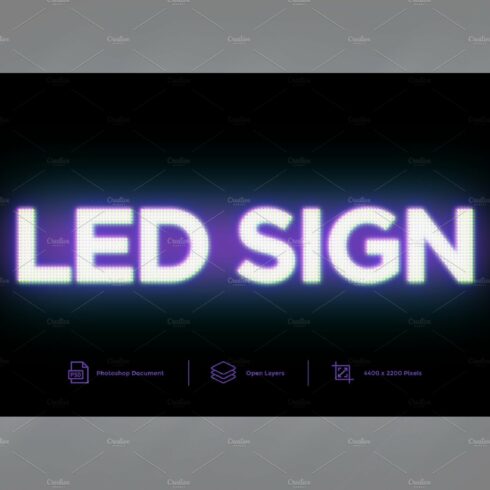 LED Sign Text Effect Designcover image.