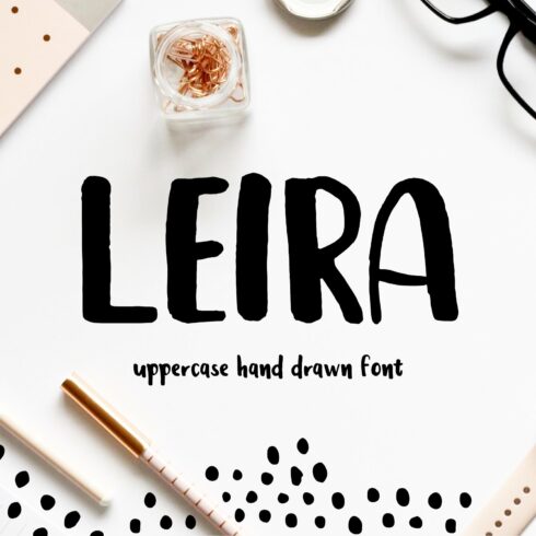 Leira Hand Drawn Brush Font cover image.