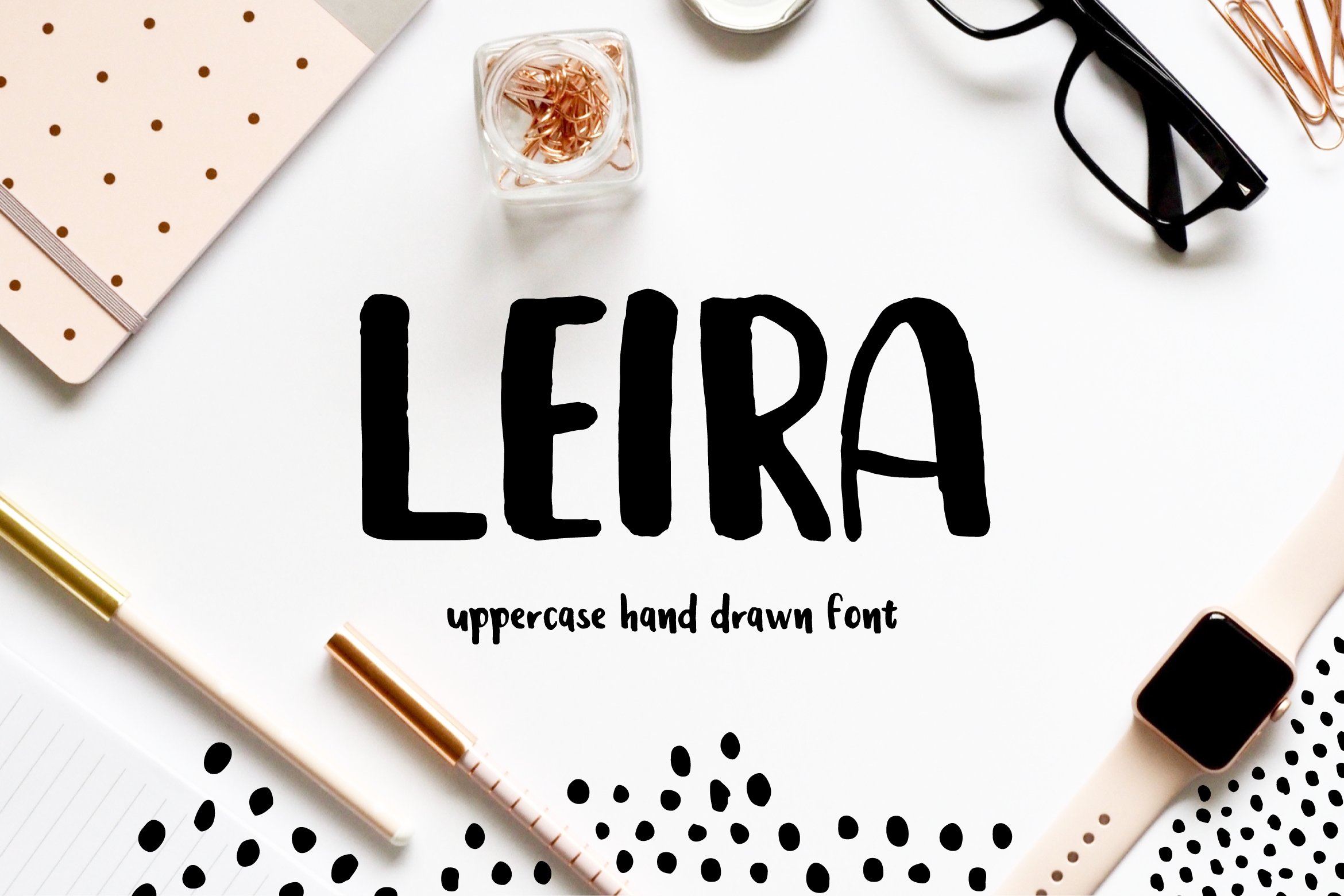 Leira Hand Drawn Brush Font cover image.