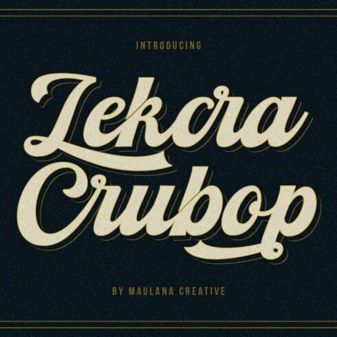 Lekcra Crubop Font cover image.