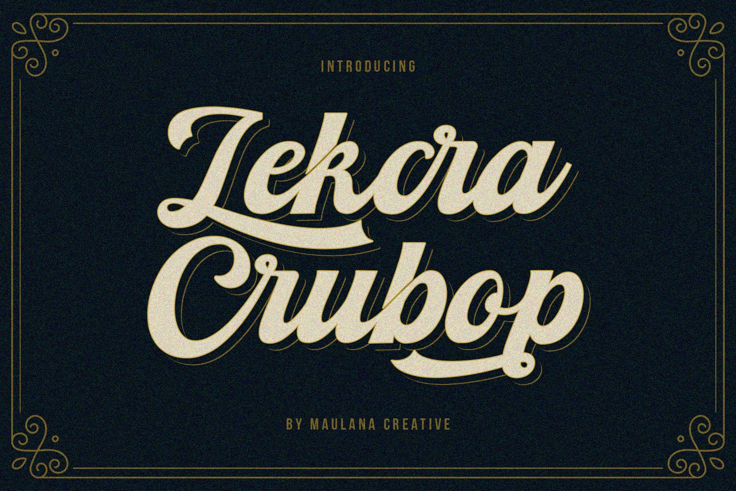 Lekcra Crubop Font cover image.