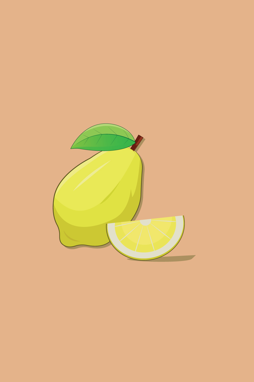 lemon vector pinterest preview image.
