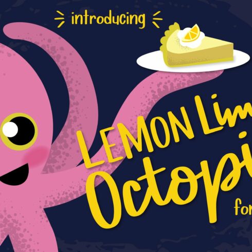 Lemon Lime Octopie Font Duo cover image.